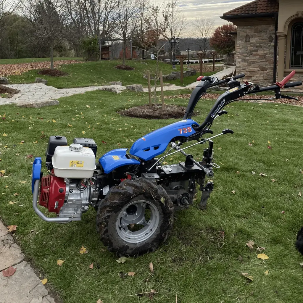 Commercial trenching equipment used for wire burial